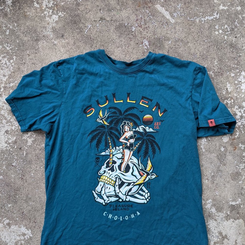 Sullen Art Co Men's XL Teal Pleasure Island Premium Short Sleeve T-shirt
